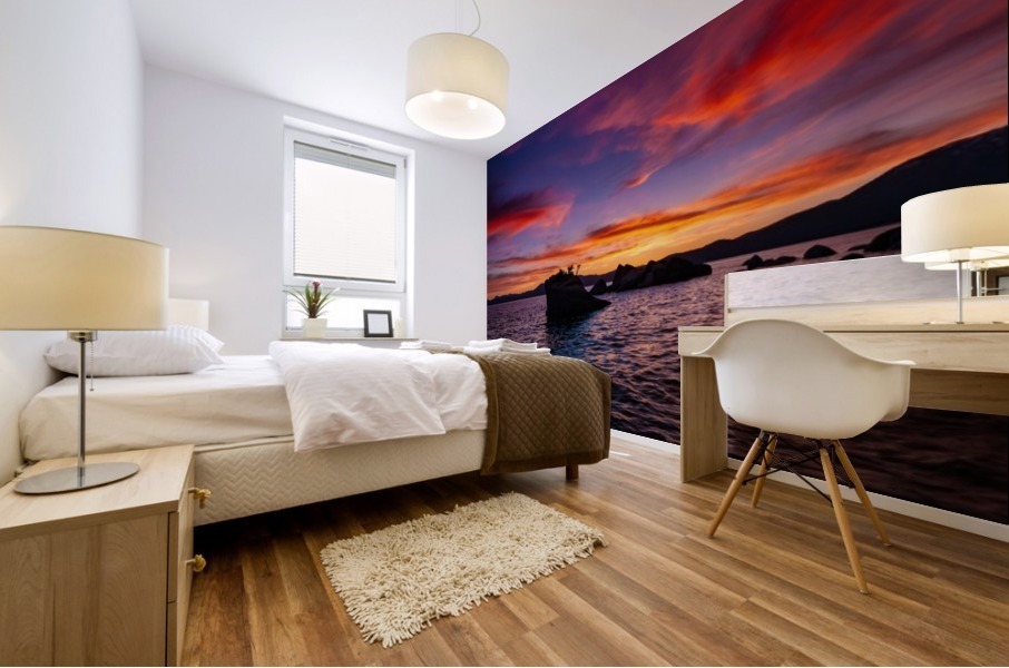 Sunset on the Lake Mural print