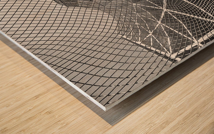 Lines to the Sky Wood print