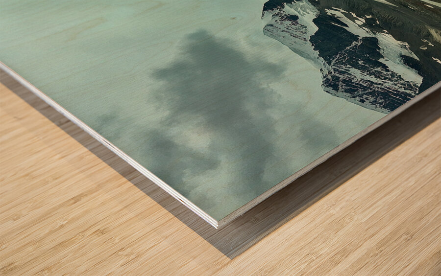 Chilly Blue Wood print