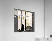 Cat Window Snow Acrylic Print