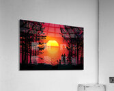 Sunset Trees Forest night Acrylic Print