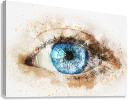 eye blue eye abstract Canvas Print