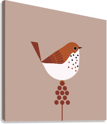 Bird Drawing Design Canvas Print