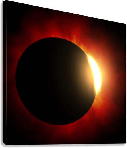 Solar eclipse Sun Moon Canvas Print