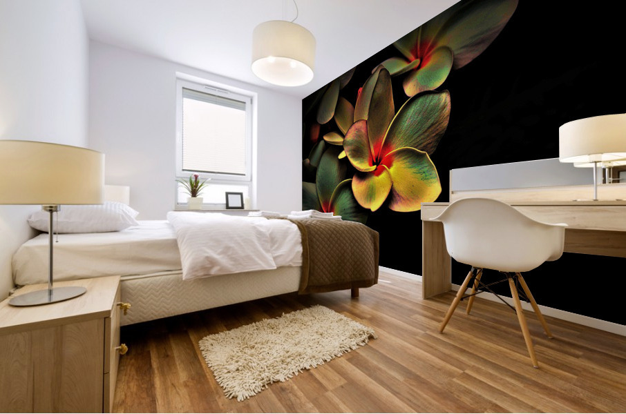 Blossoms Colored Abstract Mural print