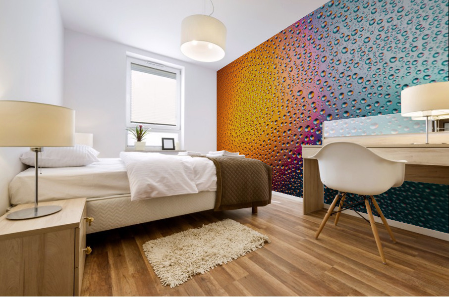 Rain water abstract Mural print