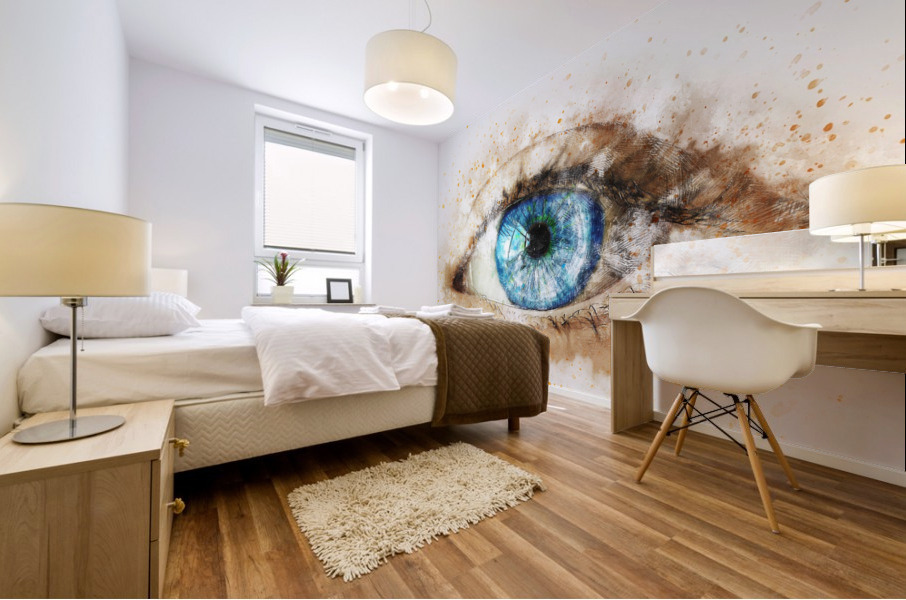 eye blue eye abstract Mural print