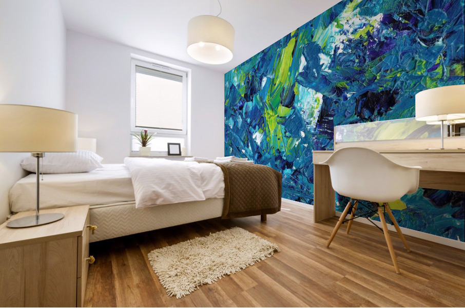 Acrylic Paint  abstract Mural print