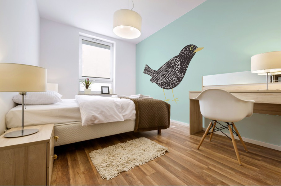 Bird Blackbird Wings Mural print