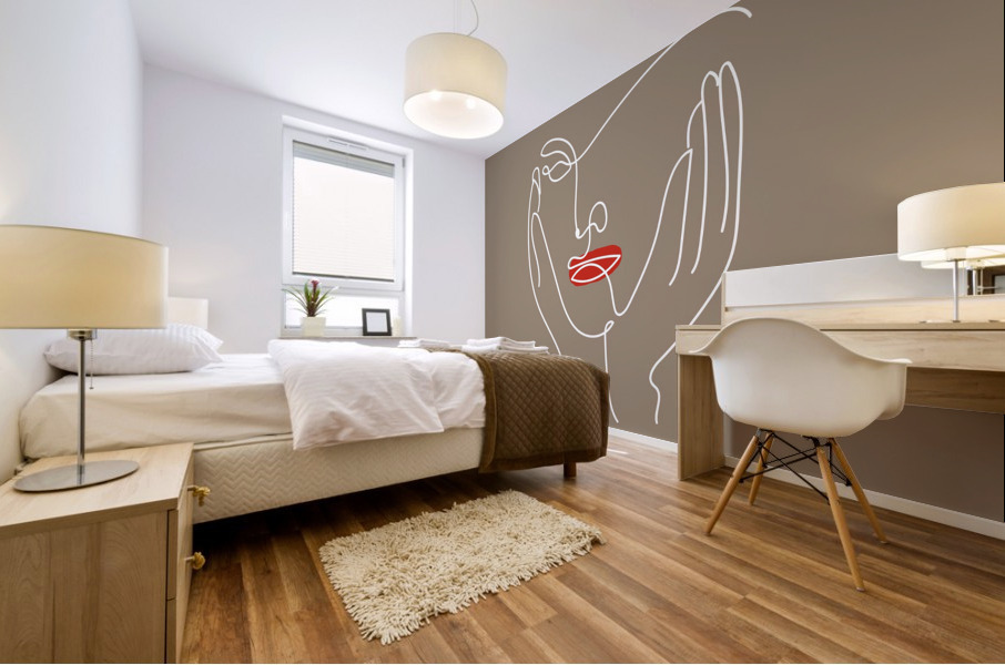 Boho Bohemian Drawing Mural print