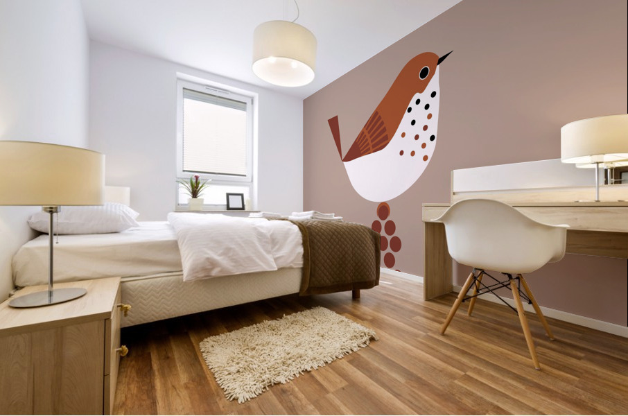 Bird Drawing Design Mural print