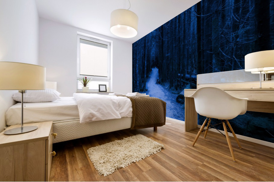 Forest Night Trees Mural print