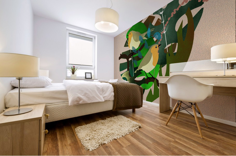 Robin Bird Nature Mural print