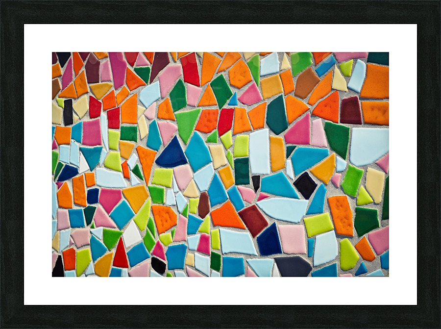 Mosaic abstract Picture Frame print
