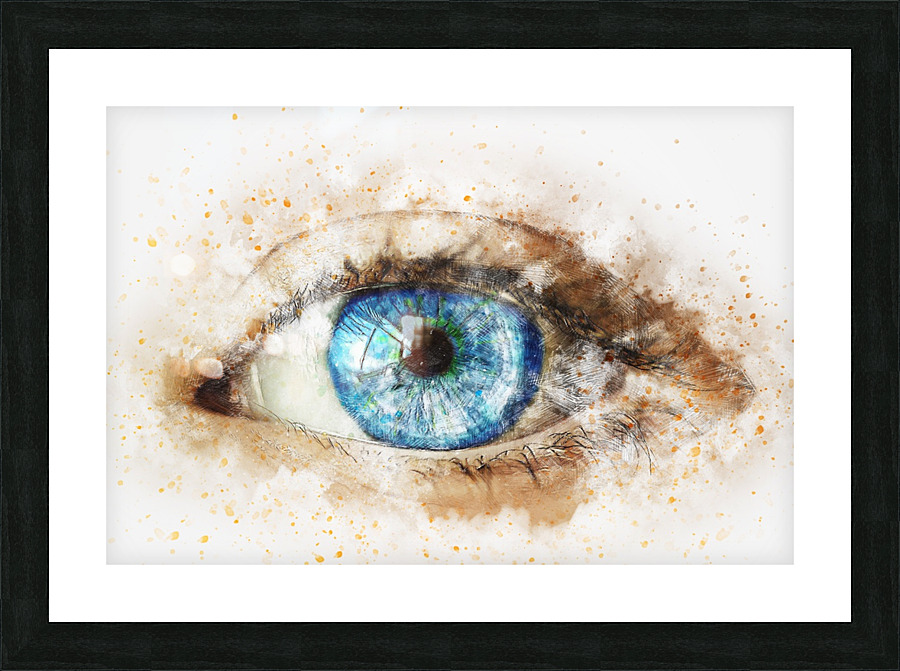 eye blue eye abstract Picture Frame print