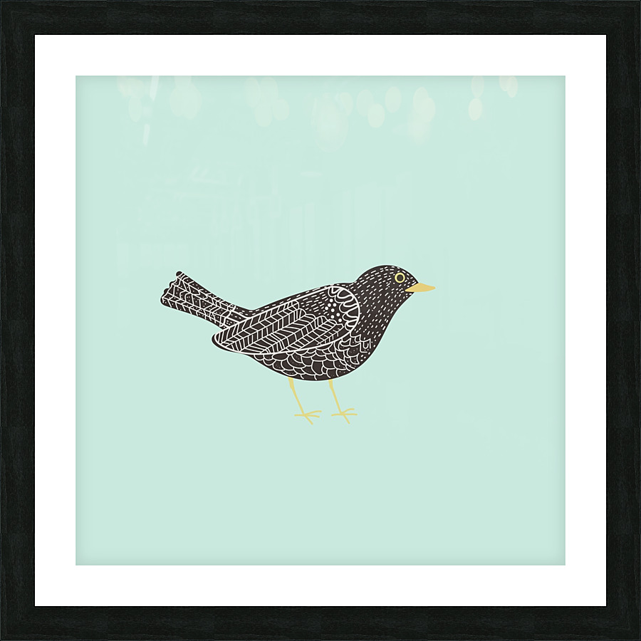 Bird Blackbird Wings Picture Frame print