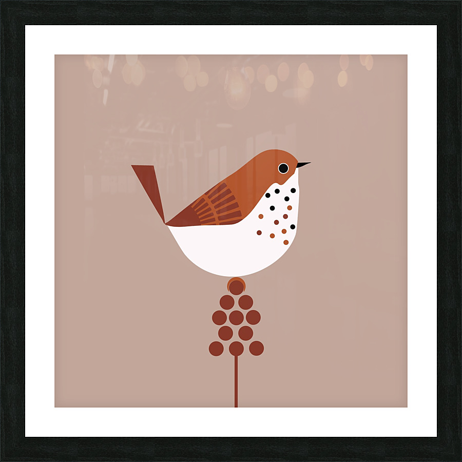 Bird Drawing Design Picture Frame print