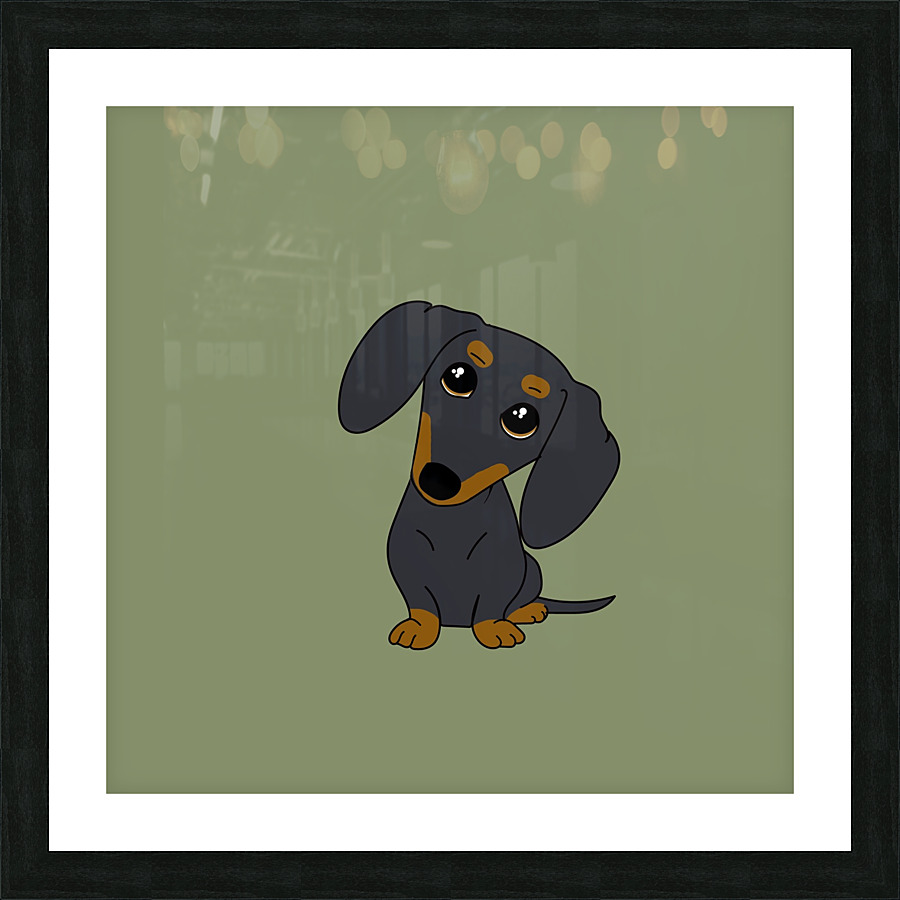 Dog Drawing Picture Frame print