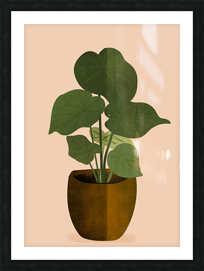 Boho Plant Background Picture Frame print
