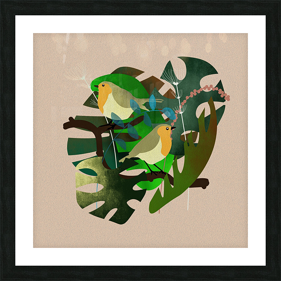 Robin Bird Nature Picture Frame print
