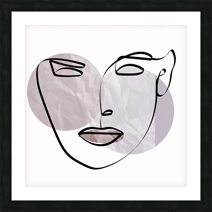 Face Drawing Picture Frame print