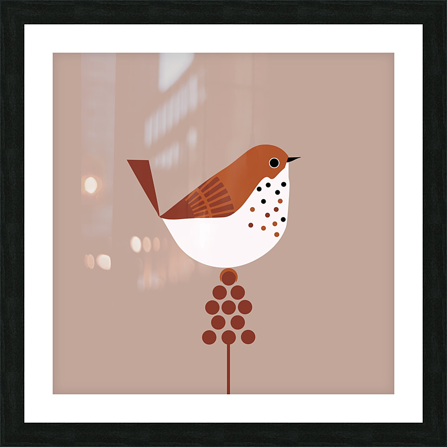 Bird Drawing Design Picture Frame print