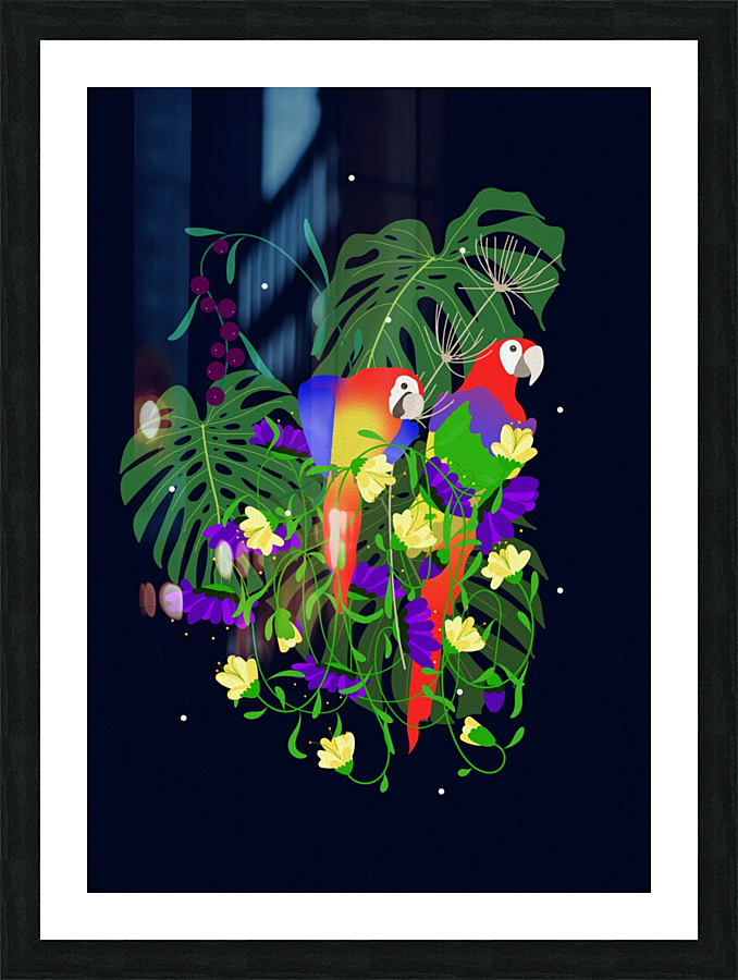 Flowers Fruit Boho Picture Frame print