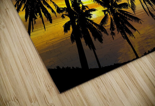 Sunset Palm Trees Tropical Ned Bezou puzzle