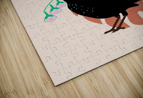 Bird Blackbird Drawing Ned Bezou puzzle
