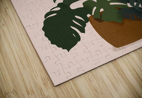 Monstera Plant Circle Ned Bezou puzzle