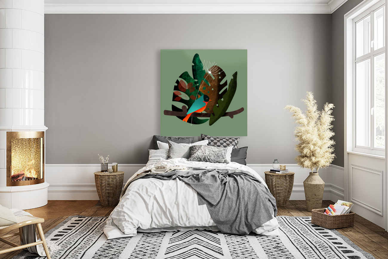 Bird Monstera Foliage Reproduction