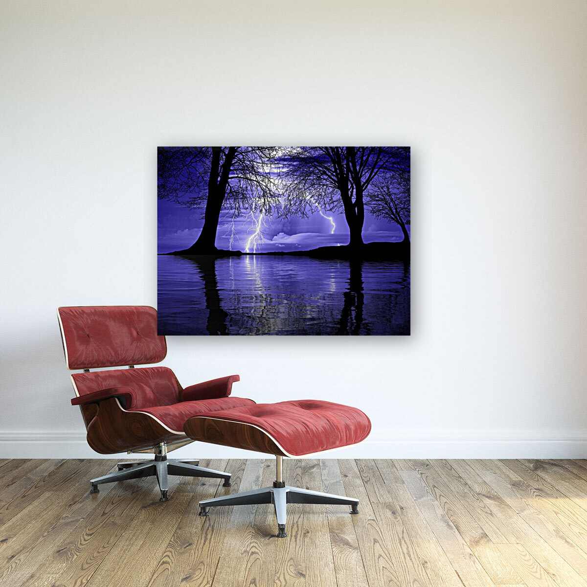 Thunderstorm Lightning Trees Reproduction