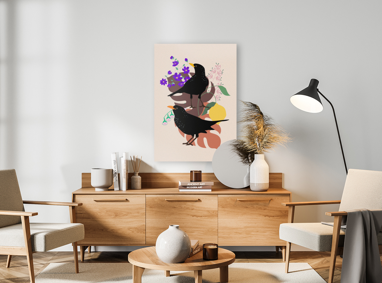 Bird Blackbird Drawing Reproduction