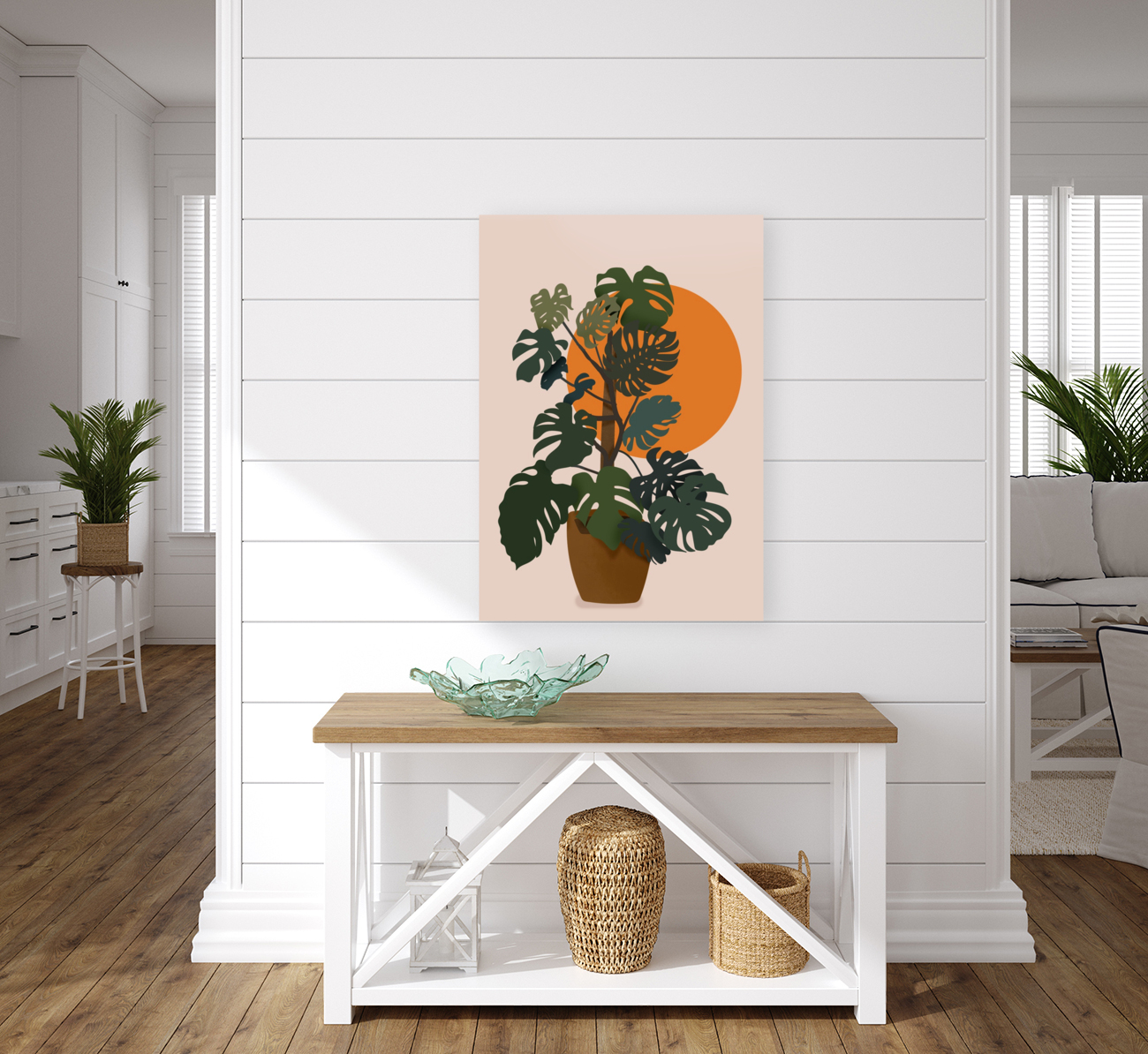Monstera Plant Circle Reproduction