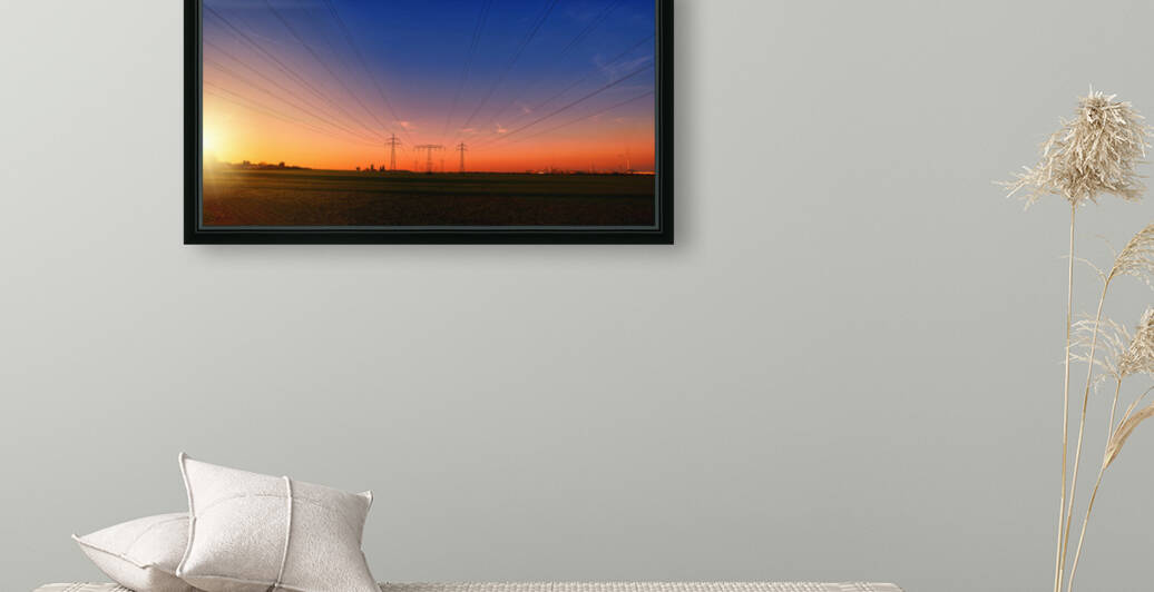 electricity  power poles  power lines  high voltage pylons  high voltage  power line  electric cable  industry  energy  technology  elektrik  current  sunset  leuna  leuna werke  reinforce  orange  by Ned Bezou