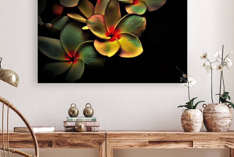 Blossoms Colored Abstract Reproduction