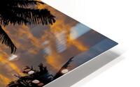 Sunset Palm Trees Tropical HD Metal print