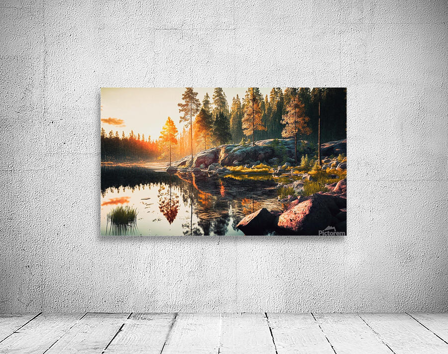 nature forest river trees Wall Preview