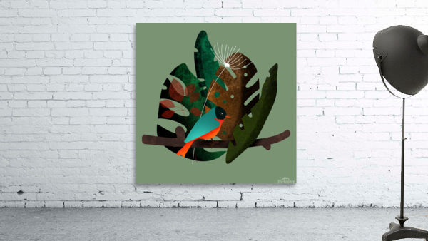 Bird Monstera Foliage Wall Preview