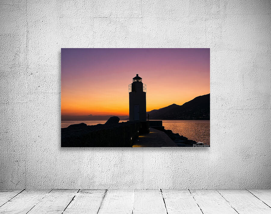 Lighthouse Sunset Sea Wall Preview