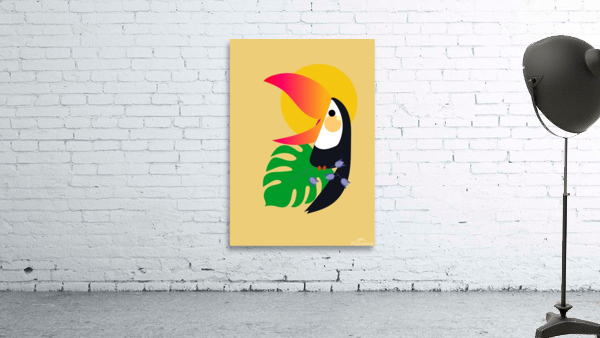Toucan Monstera Poster Wall Preview
