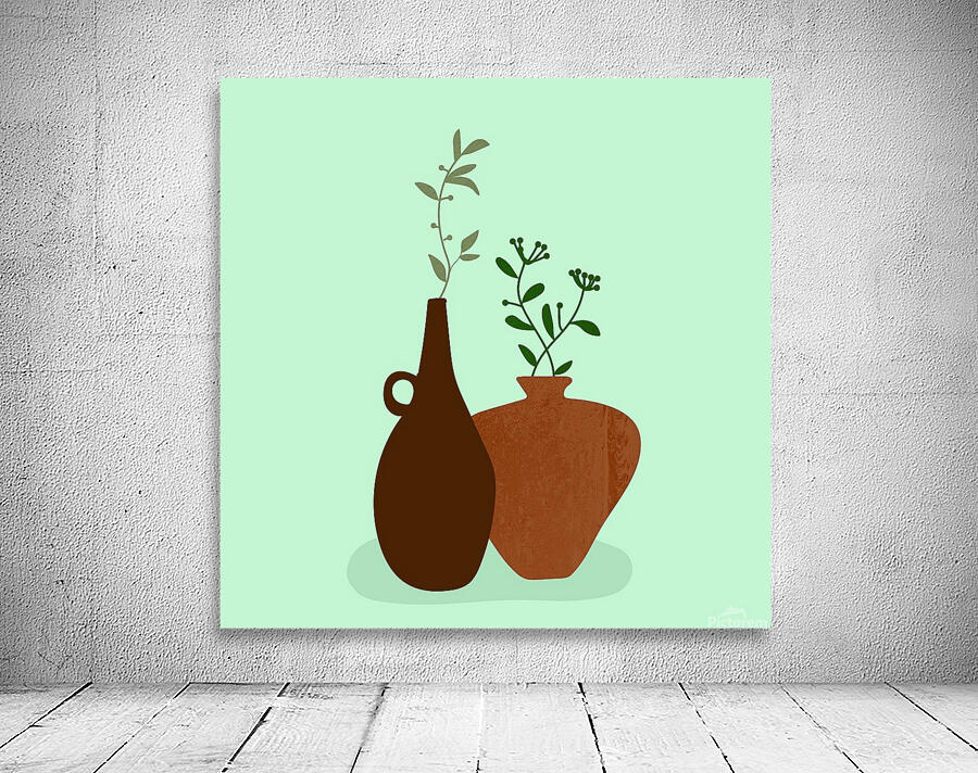 Vases Pots Plants Wall Preview