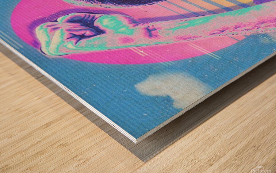 Rodri Retro Poster Wood print