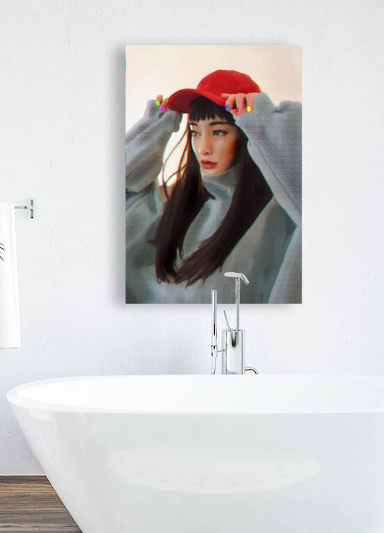 Asian Girl Style Cap by AntThaArtist