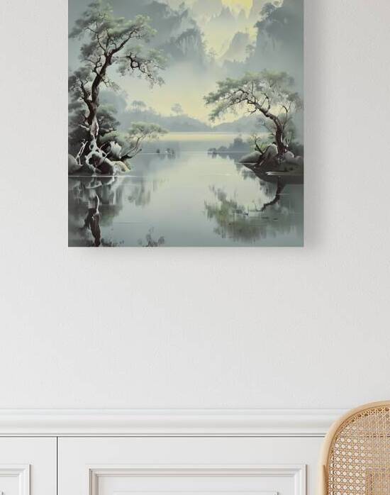 Misty Mountains: A Journey Through Serenity - wall art by ArtWall Studio