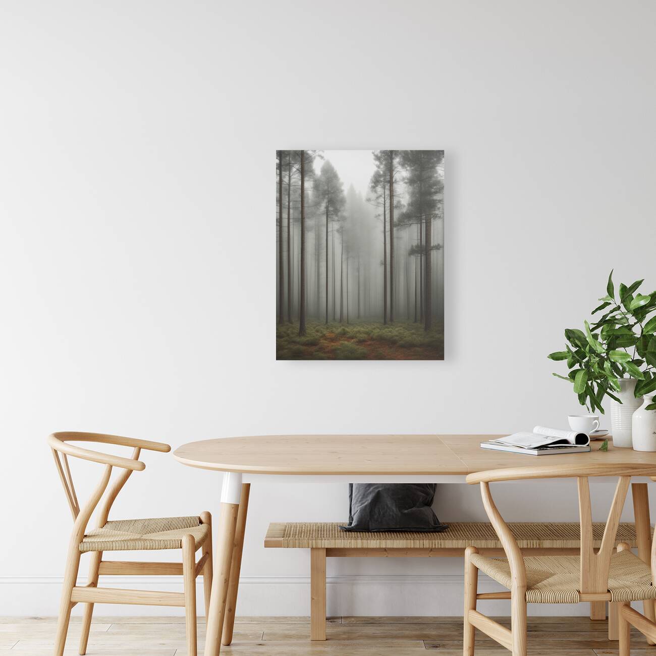 Misty Forest Pine Forest Reproduction
