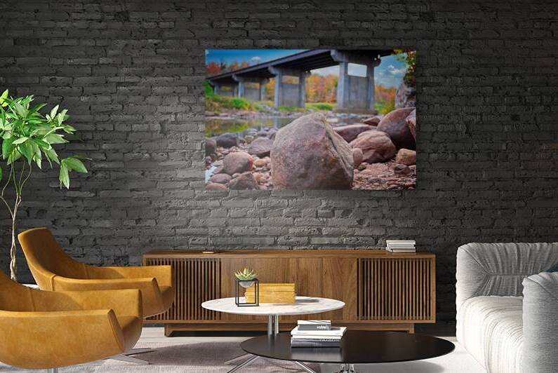 Rock Under Bridge ADK by Mark Barrett Photography