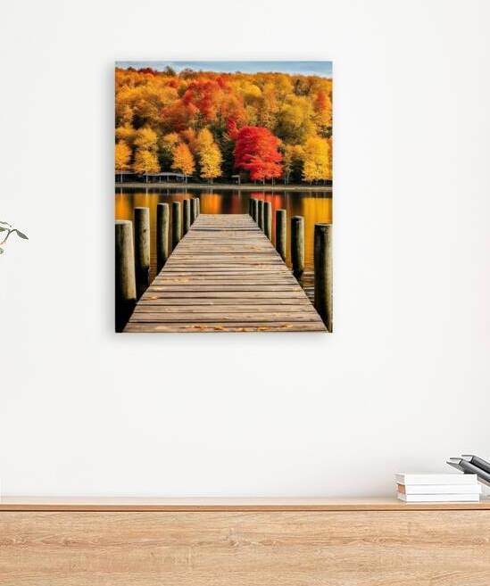 Dock over Autumn Water  by Mark Barrett Photography