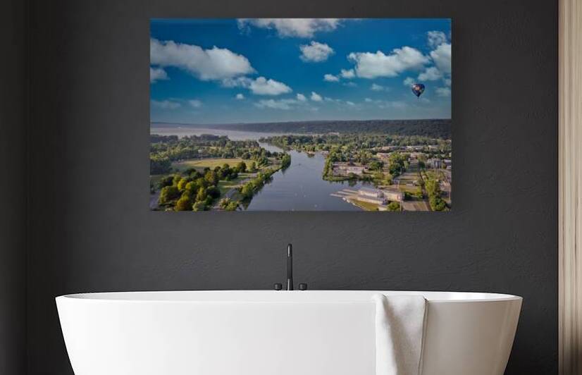 Serene Aerial Vista of Cayuga Lake in Ithaca NY: Where Adventure Meets Tranquility by Mark Barrett Photography