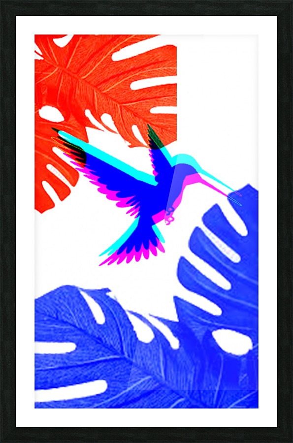 THE GLITCHING BIRD Picture Frame print